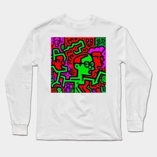 Cute Abstrac Doodle 4 Long Sleeve T-Shirt